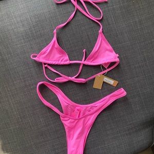 NWT Skims microbikini top and tanga bottoms set